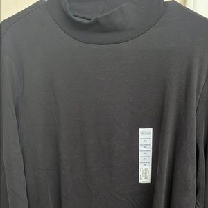 Brand new with tags solid black mock neck long sleeve top